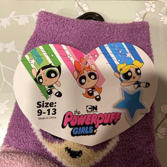 The Powerpuff Girls Fuzzy Comfy Cozy Fall Winter Bedtime Socks - Picture 5 of 6